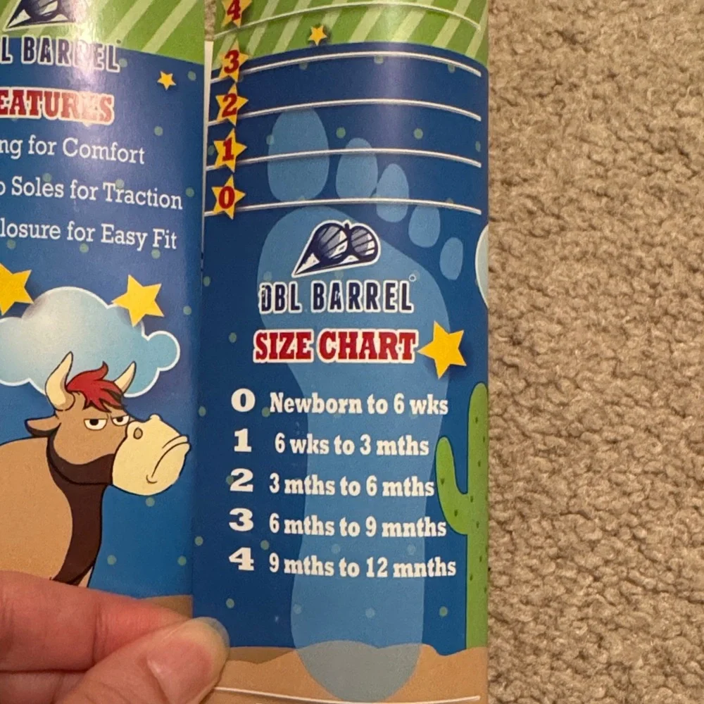 Baby Buckers Dbl Barrel Blue and Brown Boots - Size 1 - Picture 9 of 9